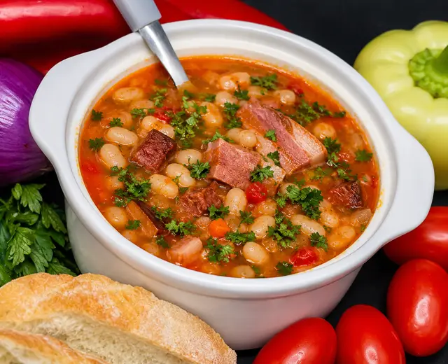 Ciorbă de fasole cu afumătură — Famous Gourmet