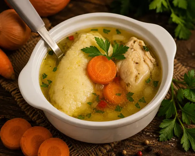 Supă de pui cu găluște — Famous Gourmet