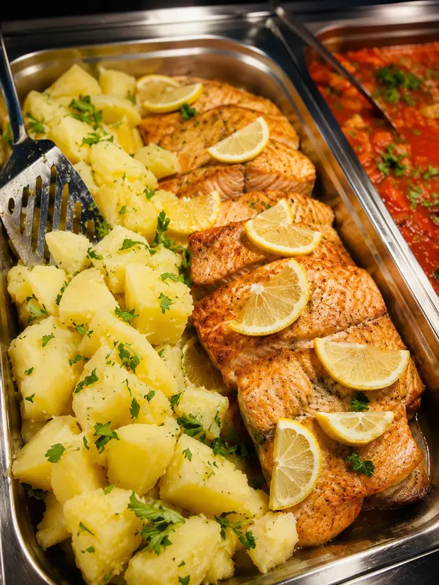 File de somon și cartofi natur — Famous Gourmet
