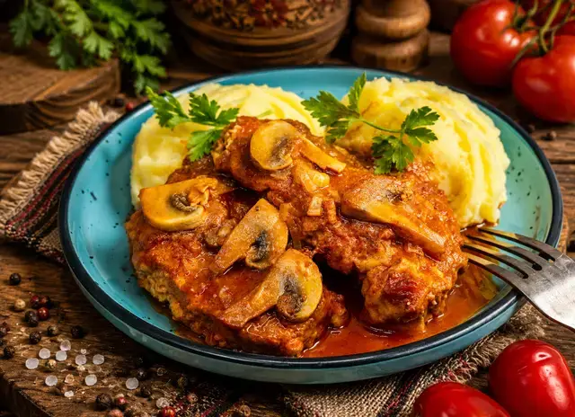 Escalop de porc cu ciuperci — Famous Gourmet