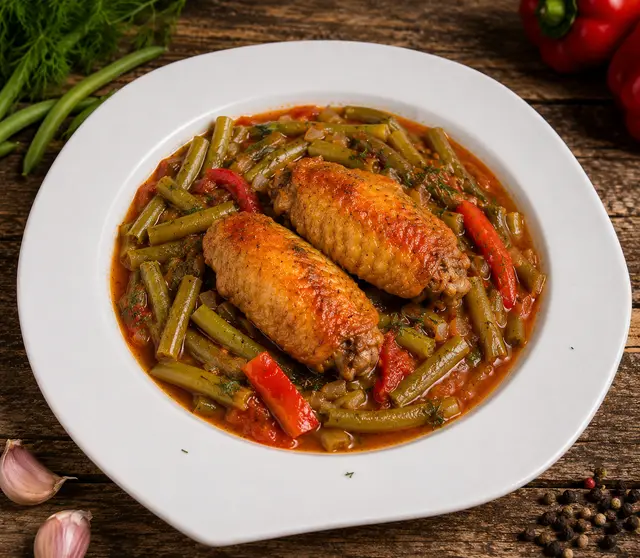 Fasole verde cu pui — Famous Gourmet