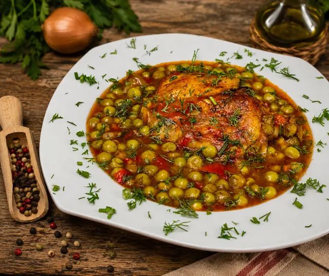 Mazăre cu pui — Famous Gourmet
